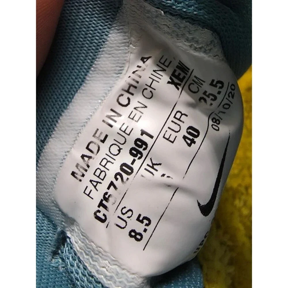 Nike Air Zoom Pegasus 37 By You Womens 8.5 Grey Blue Orange Running CT6720-991